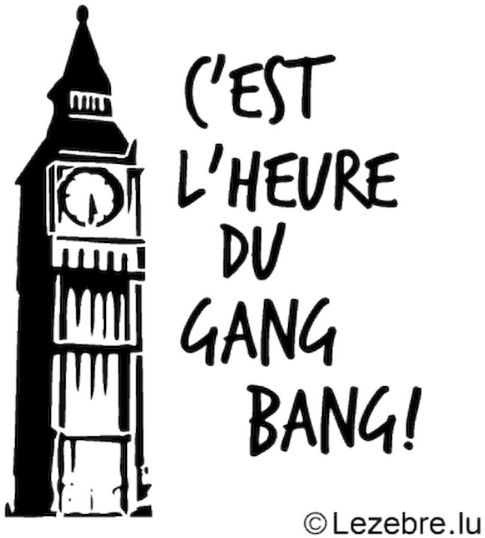 T-shirt "gang Bang" Parody Big Ben - Stop Me Before I Pun Again [book] (800x800), Png Download