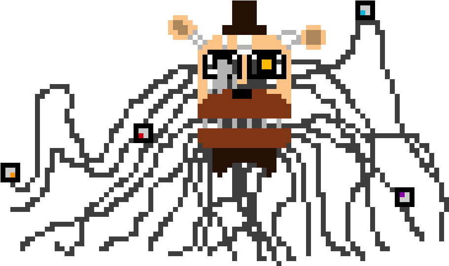 Molten Freddy - Molten Freddy Pixel Art (990x660), Png Download