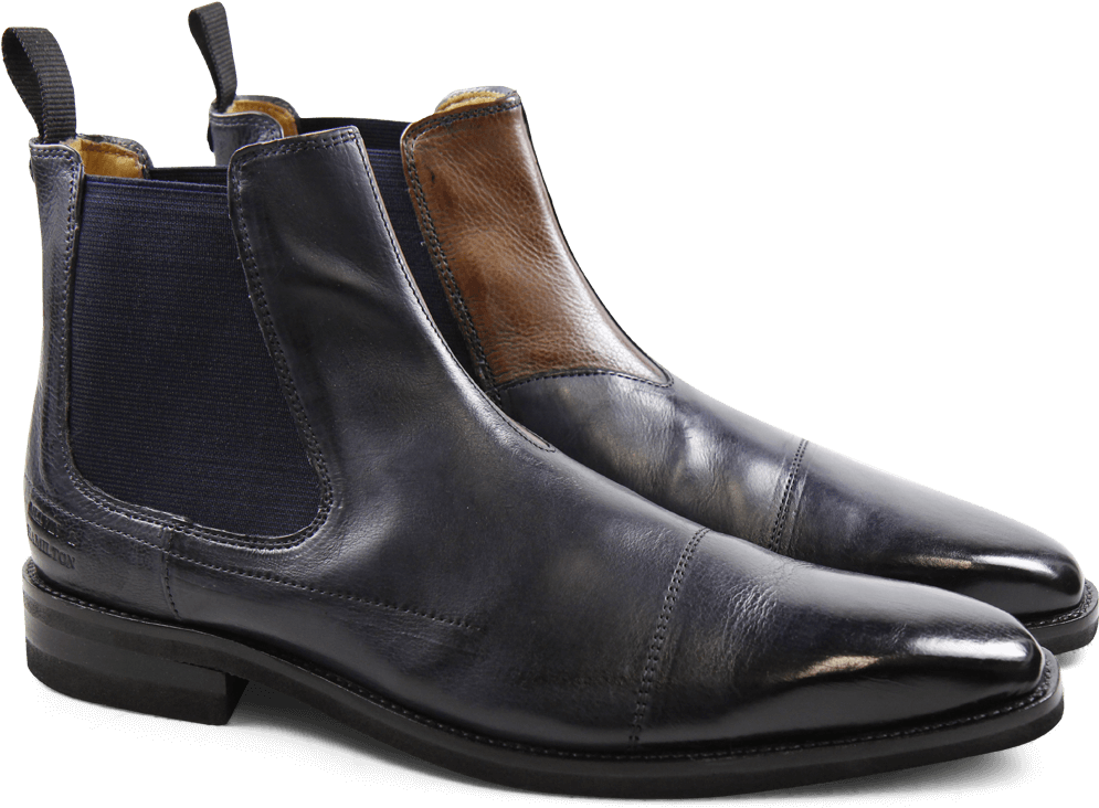 Ankle Boots Freddy 5 Remo Navy Tan Elastic Navy Navy - Clarks Blackford Top Noire (1024x1024), Png Download