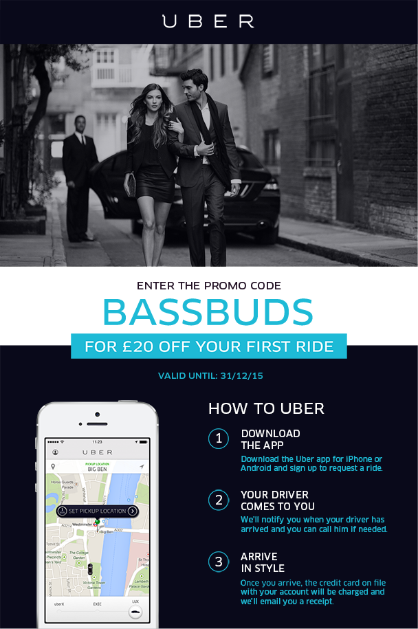 Bassbuds On Twitter - R200 Promo Code Uber (608x915), Png Download