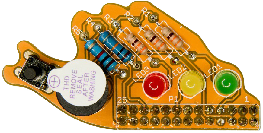Fish Dish - Pi Supply Led And Buzzer Add-on Board For Raspberry (1000x1000), Png Download