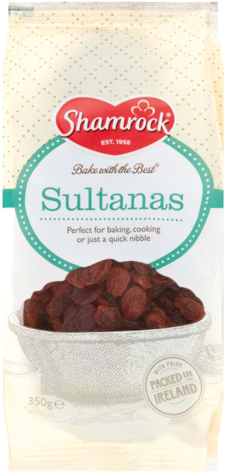 8 Thin Slices Bread - Shamrock Sultanas 350g (700x700), Png Download