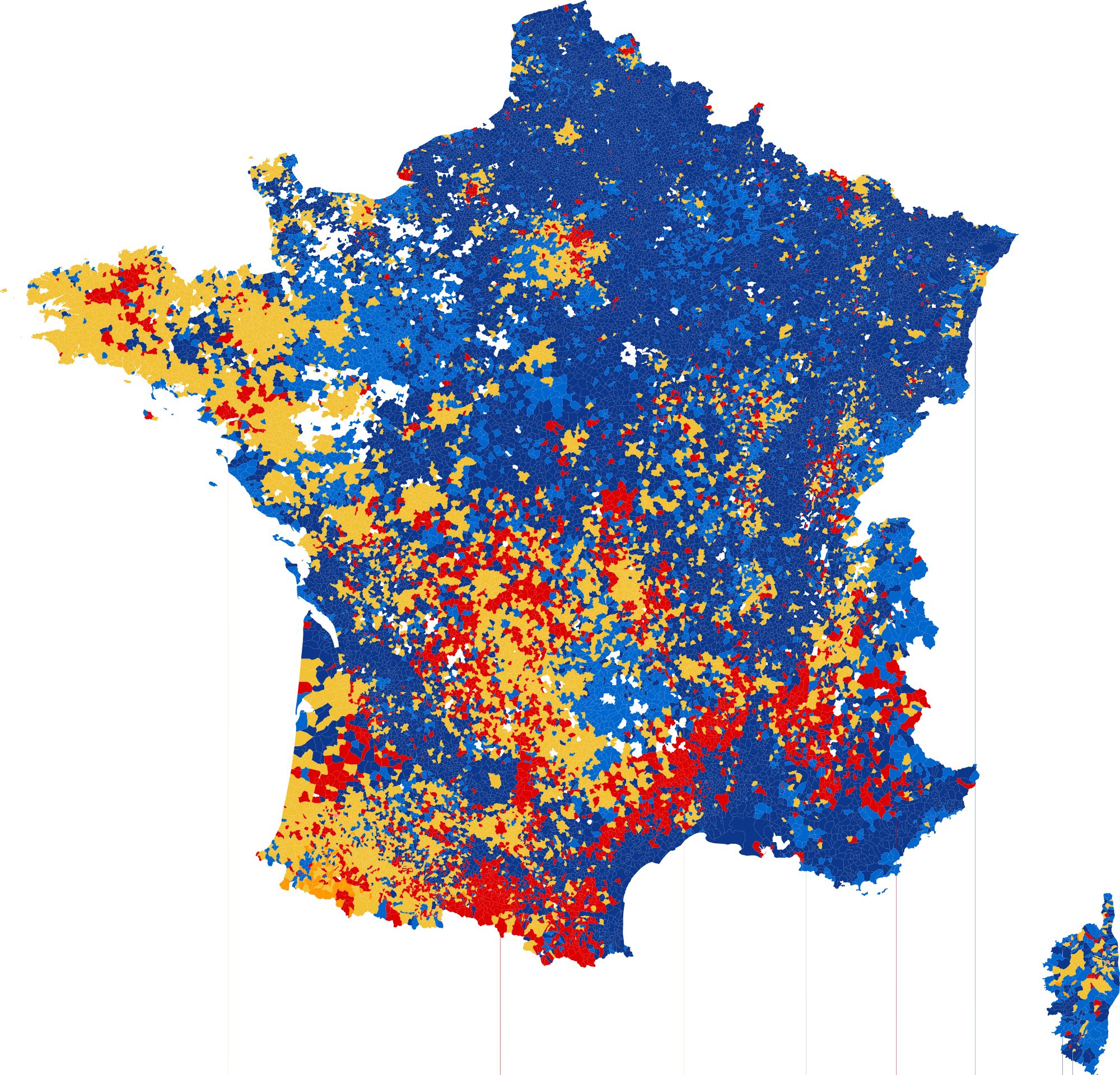 Bienvenue En France 1 3rd Edition Answers - 2017 French Election Map (2000x1920), Png Download