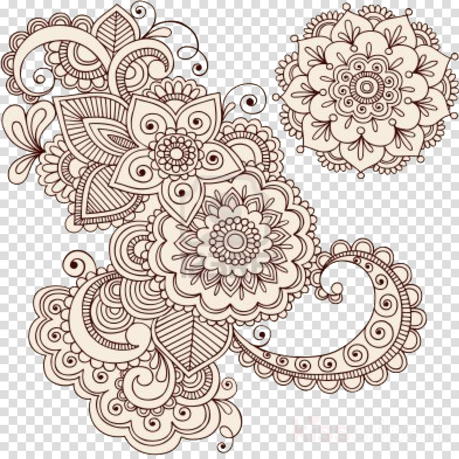 Paisley Flower Pattern Clipart Paisley Pattern - Decorative Drawing Shower Curtain (900x900), Png Download