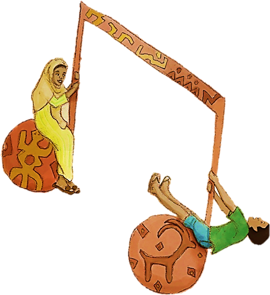 A Través Deste Xo Nenos Nota Musical - Cartoon (1221x1221), Png Download