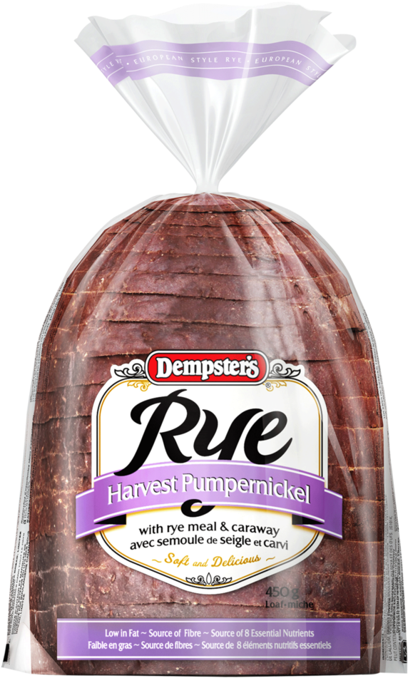 Dempster's® Harvest Pumpernickel Rye - Dempster's Country Caraway Rye With Caraway Seeds (800x1035), Png Download