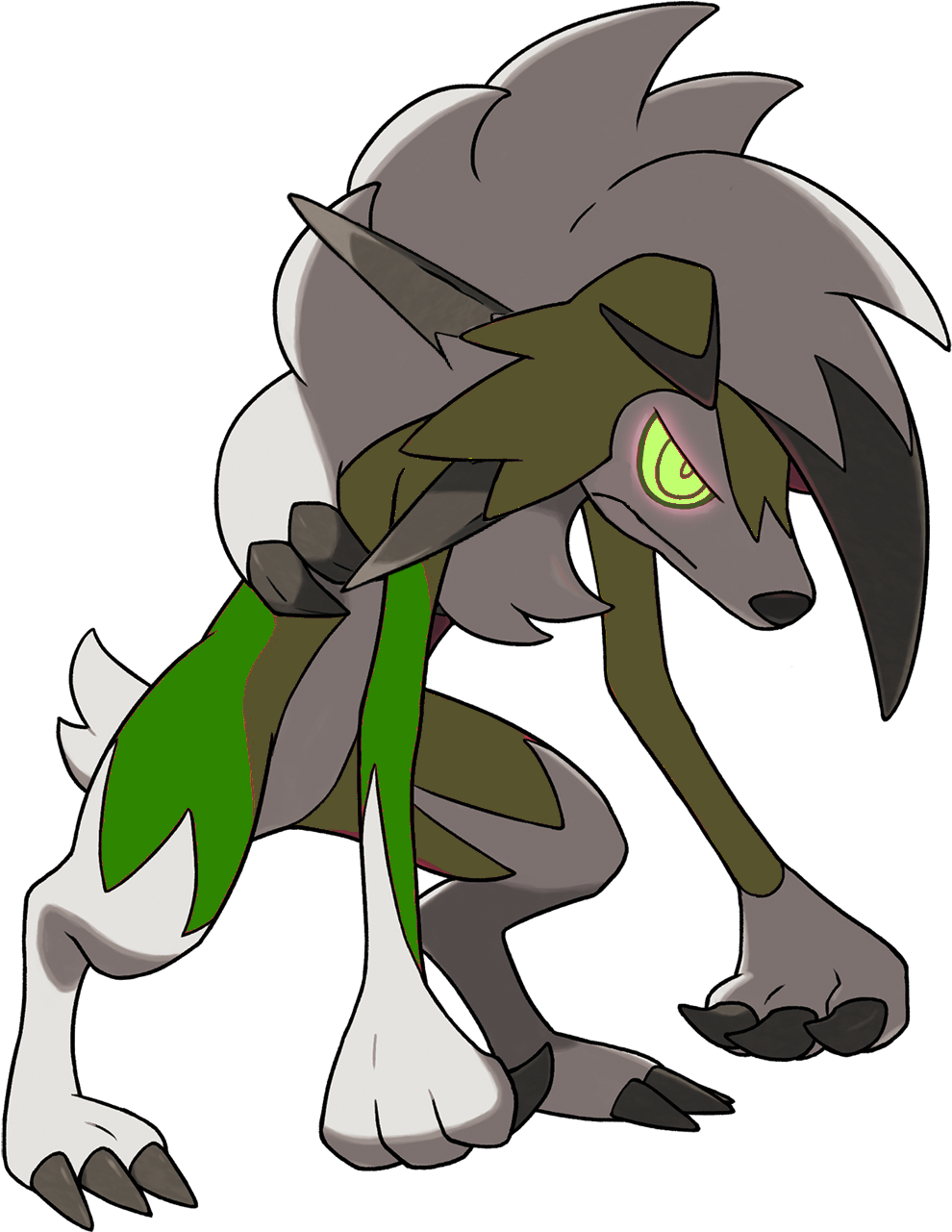 Png - Sun And Moon Wolf Pokemon (1280x1280), Png Download