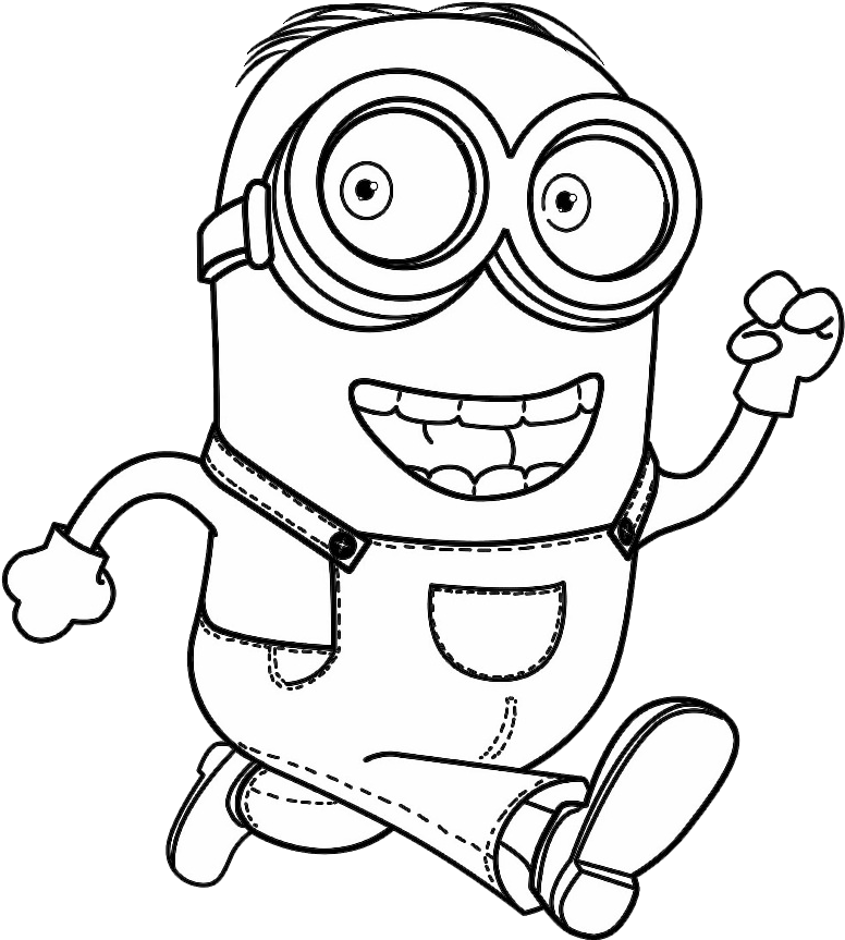 Visitar - Desenho Para Pintar Minions (811x892), Png Download
