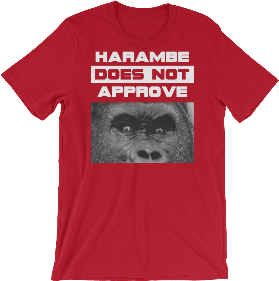 "harambe Does Not Approve" T Shirt - Intelligence Is The Ability To Adapt To Change T-shirt (1000x1000), Png Download
