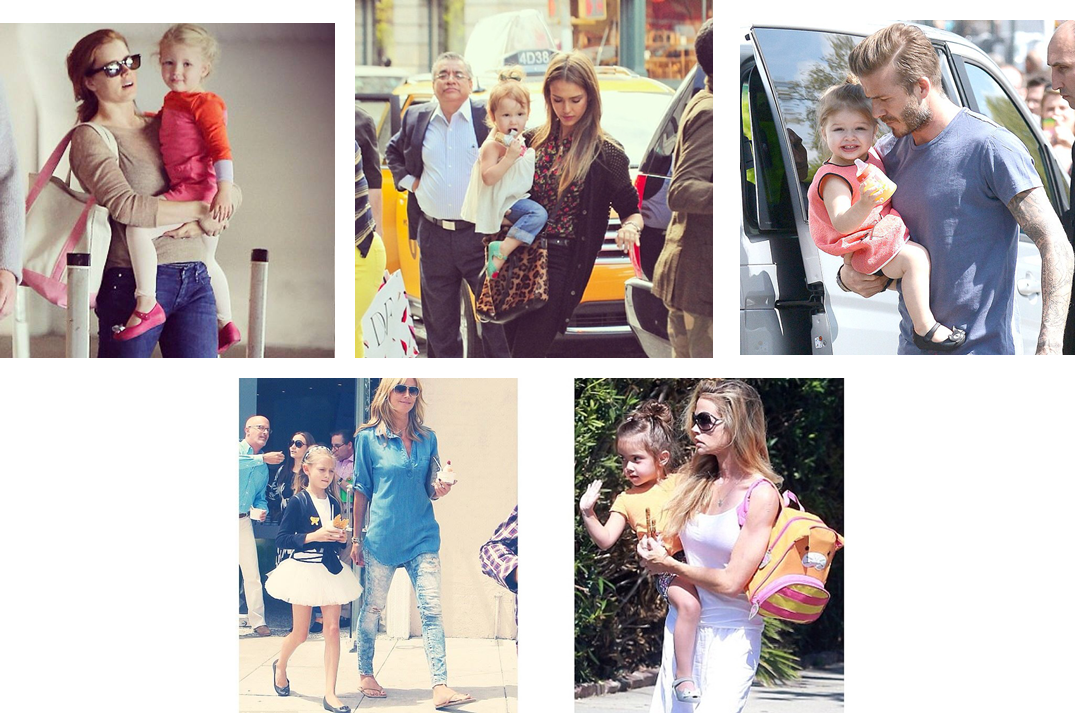 They're Also Worn By Toddler Celebrities Too Like Children - Collage (1075x713), Png Download