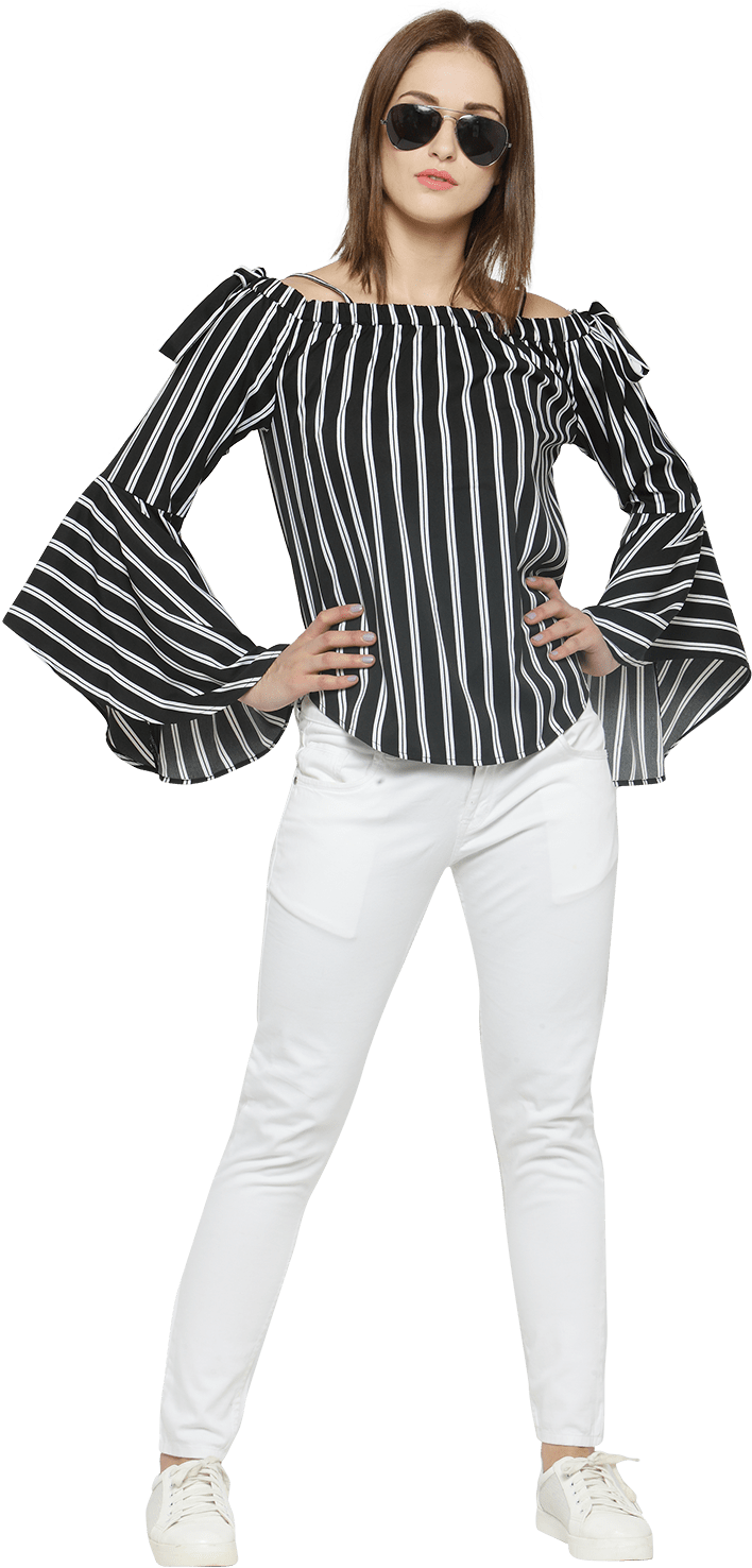 Black Stripe - Blouse (1500x1500), Png Download