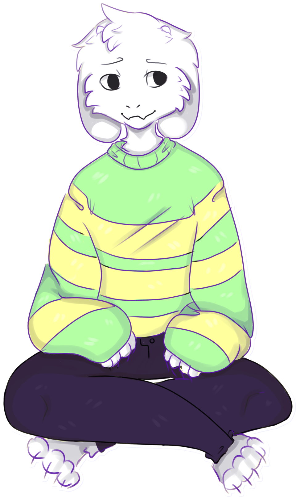 Undertale Green Sitting Fictional Character Clip Art - Flowey (1024x1638), Png Download