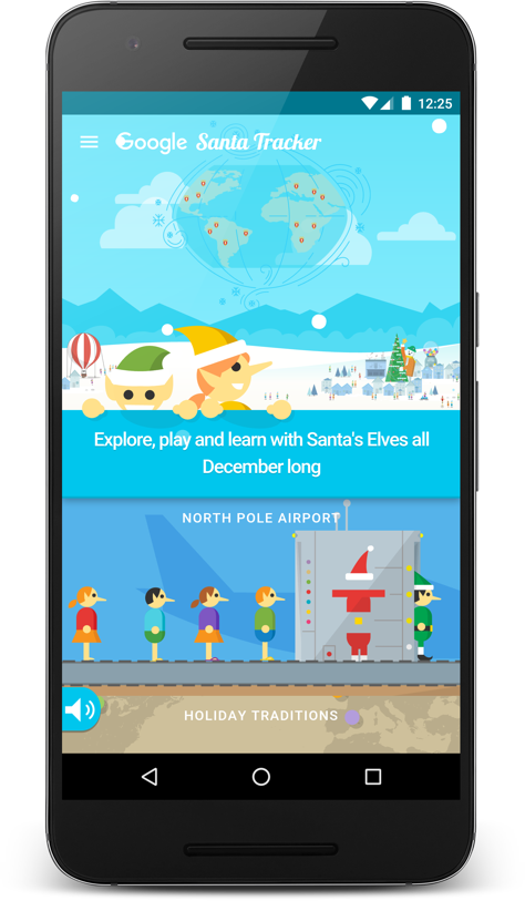 Santa Tracker Is Mobile-first - Smartphone (474x813), Png Download