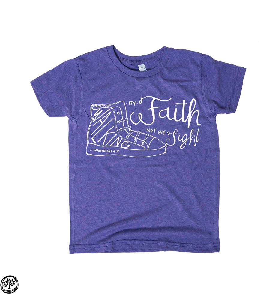 Walking By Faith Kids Tee Orchid (1000x1000), Png Download