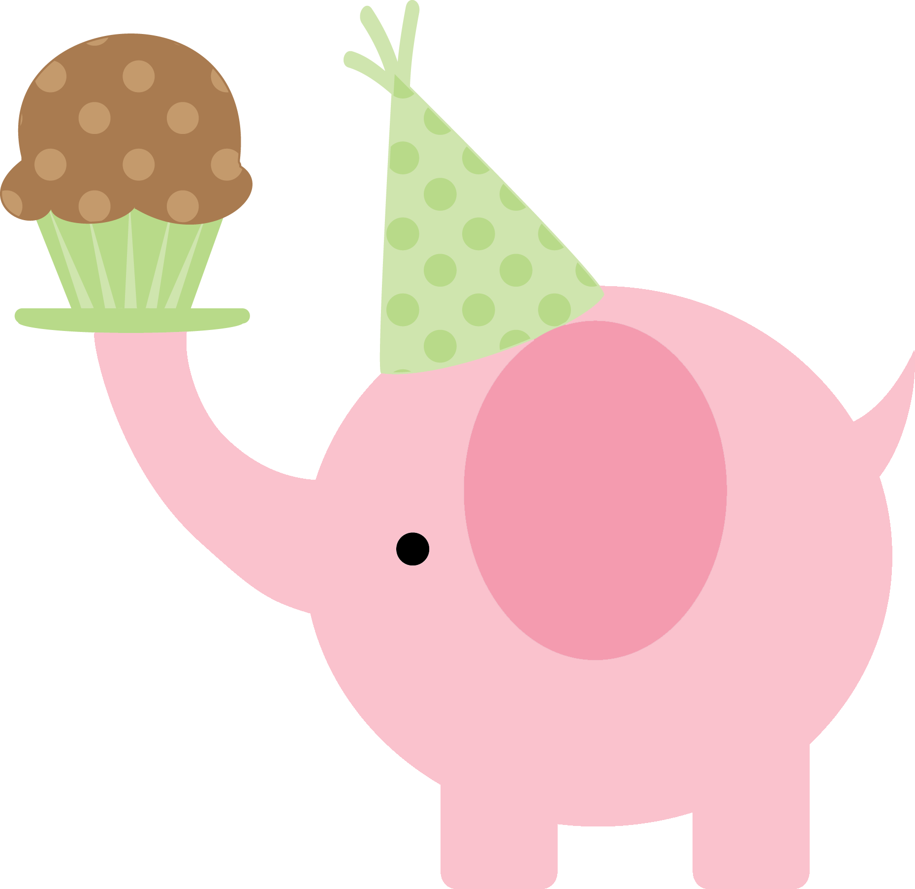 Snack Clipart Birthday - Happy Bday Elefante (1859x1805), Png Download
