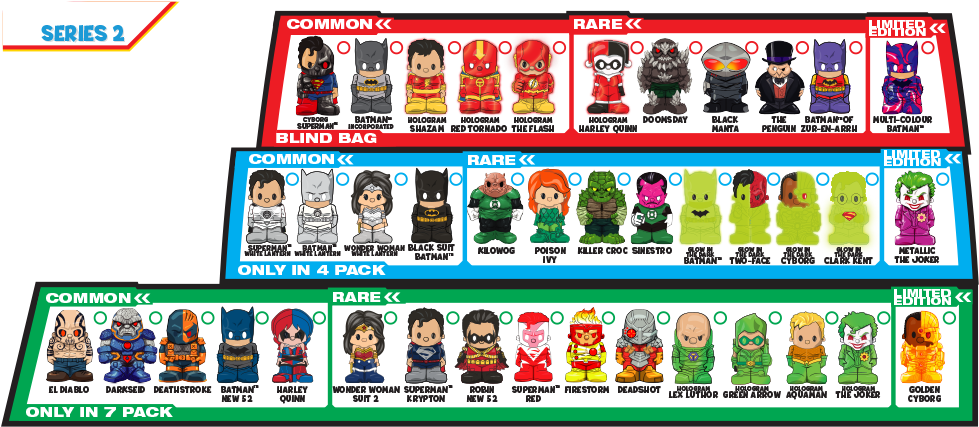 Dc Collector - Ooshies Dc Comics Series 2 (993x452), Png Download