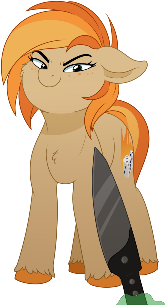 Php61, Colored Sketch, Earth Pony, Female, Knife, Knife - Artist (559x1024), Png Download