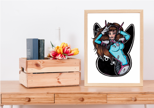 Original Overwatch D - Art (600x600), Png Download