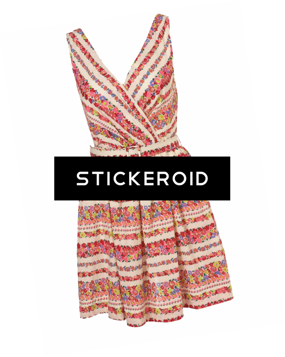 Floral Dress Clothing - Day Dress (583x732), Png Download