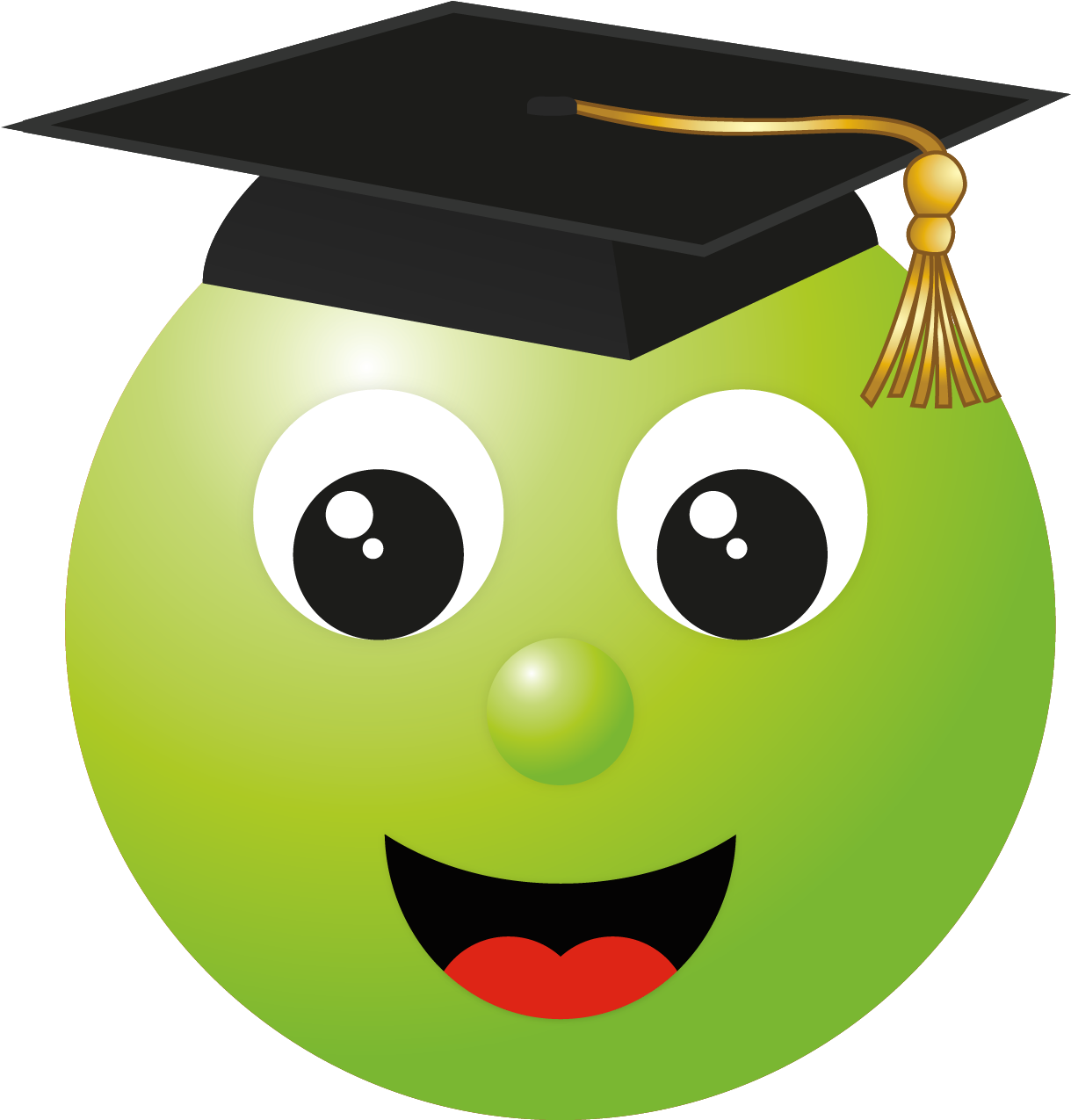 Caritas Emoticon Pinterest - Caritas Feliz Con Birrete (1253x1331), Png Download