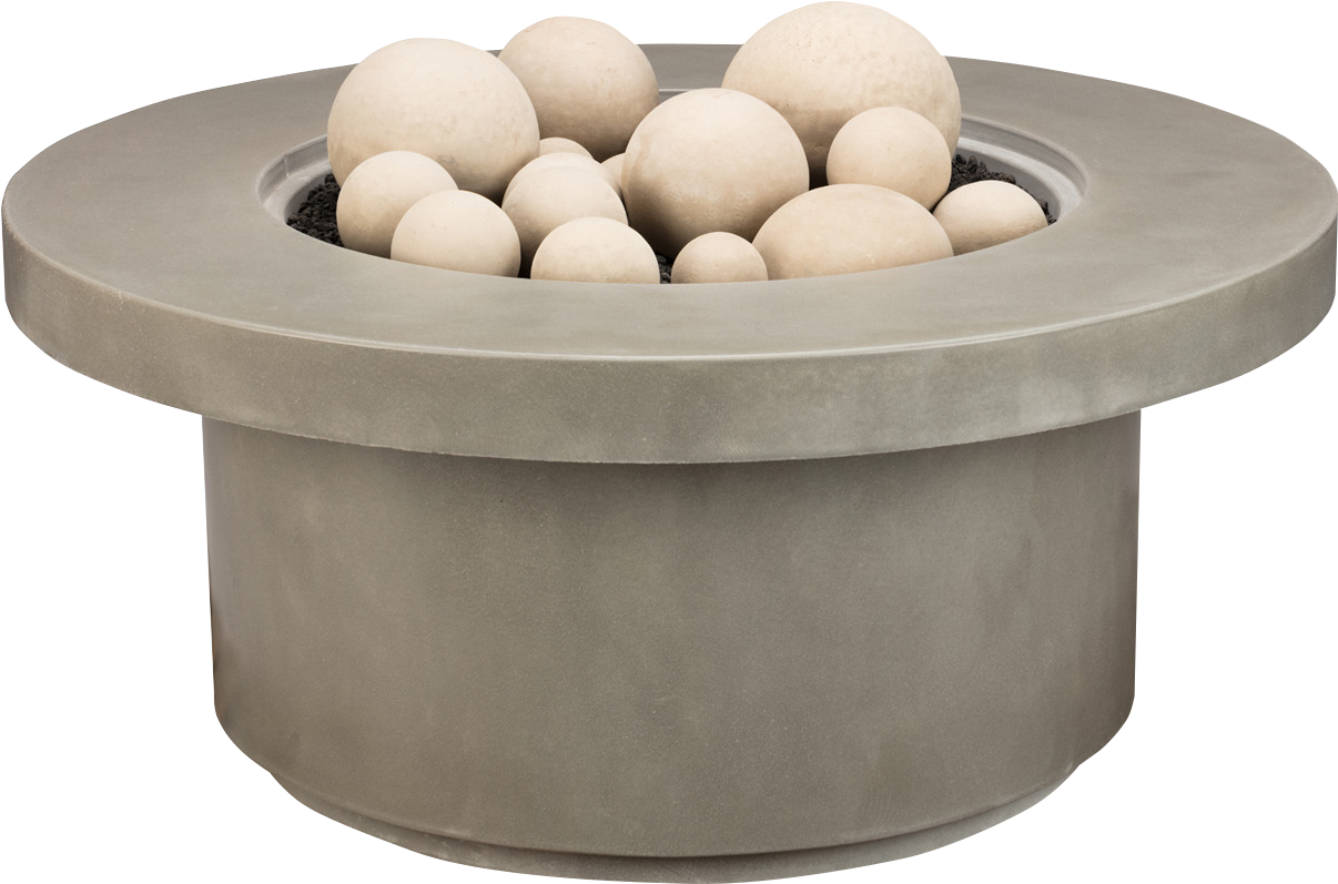 Capped Infinity Precast Concrete Fire Pit Table - Concrete (1350x865), Png Download