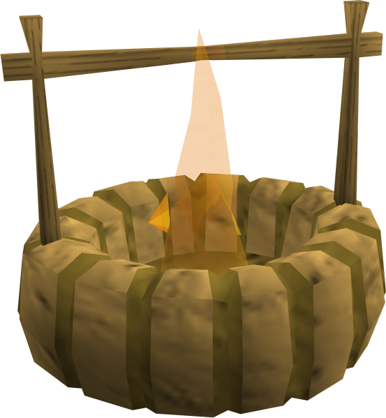 Firepit With Hook Built - Fire Pit (553x599), Png Download