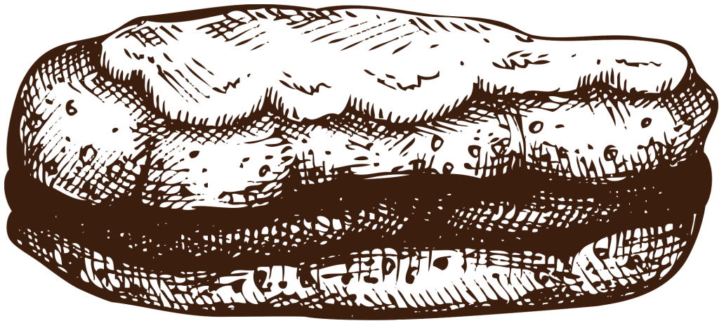 Hand Painted Hot Dog Transparent - Portable Network Graphics (1024x457), Png Download