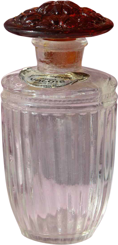 French Perfume Bottle Valois Flowered Top Commercial (1023x1023), Png Download