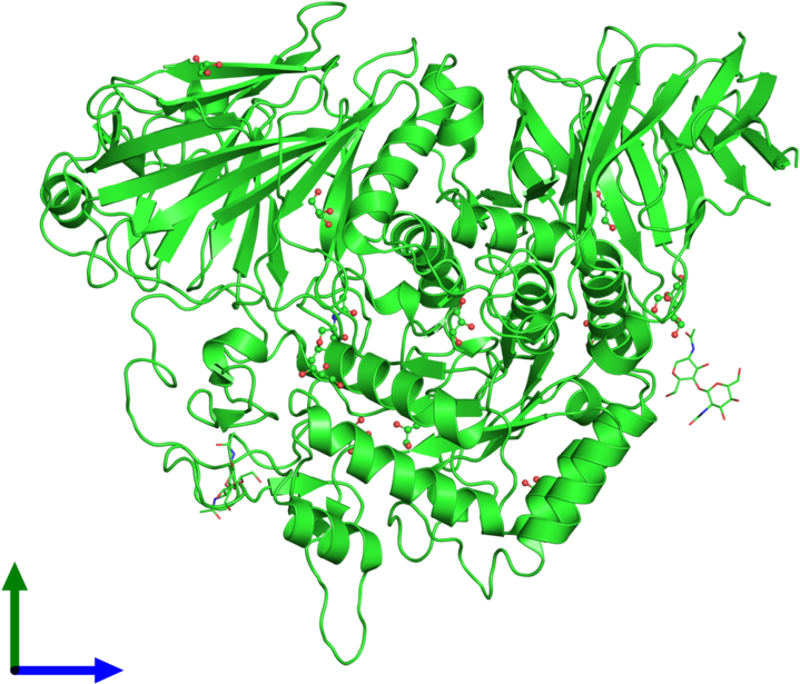 Pdb 2qly Coloured By Chain And Viewed From The Front - Database (800x800), Png Download