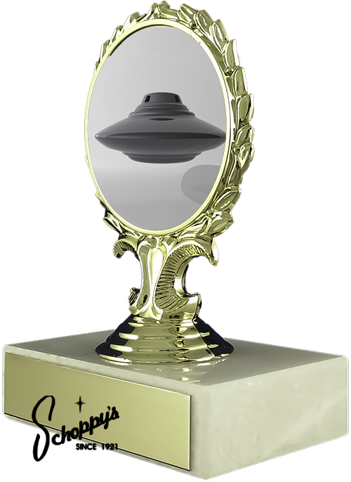 Alien Logo Trophy On Genuine Marble Base (500x686), Png Download