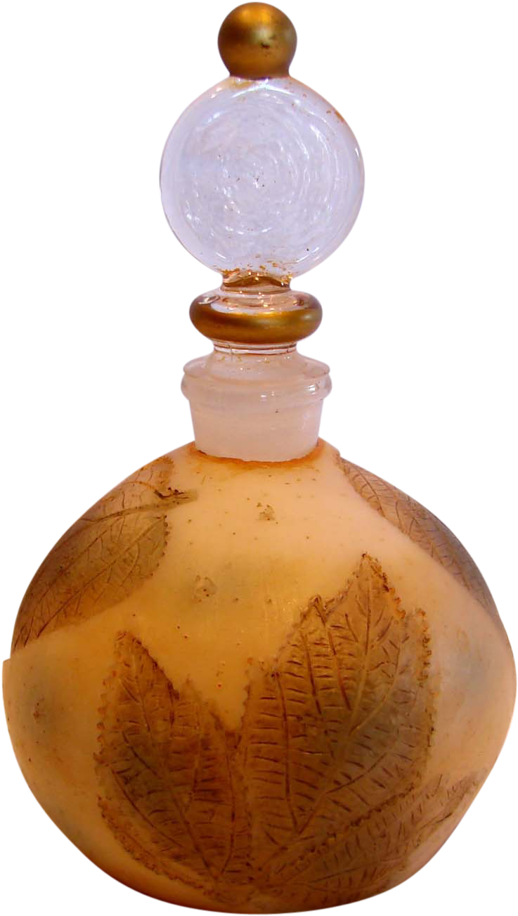 French Art Glass Scent Perfume Bottle Intaglio Cut - Perfume (1302x1302), Png Download