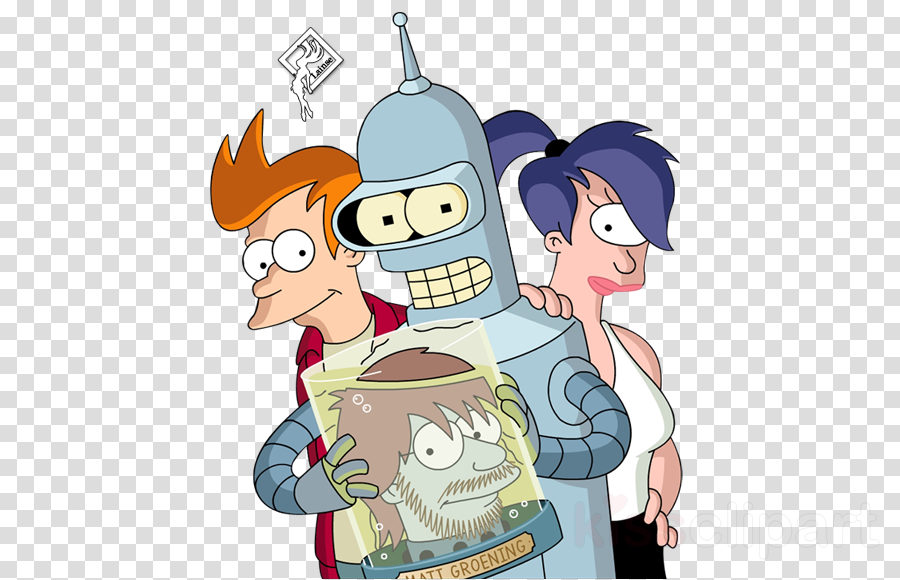 Leela Clipart Philip J - Futurama Bender Fry Leela (900x580), Png Download