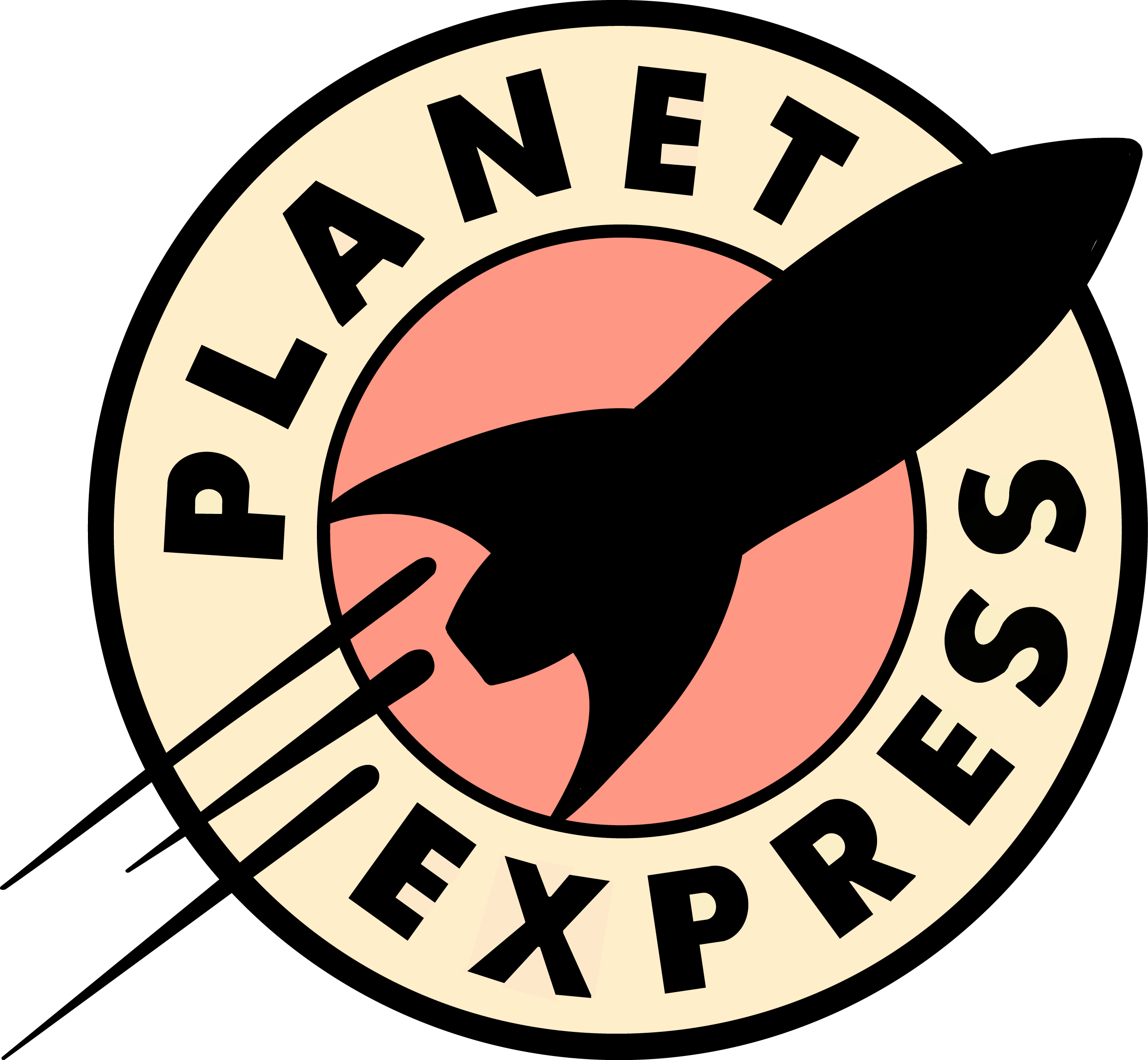 Futurama Drawing - Futurama Planet Express Logo (2572x2374), Png Download