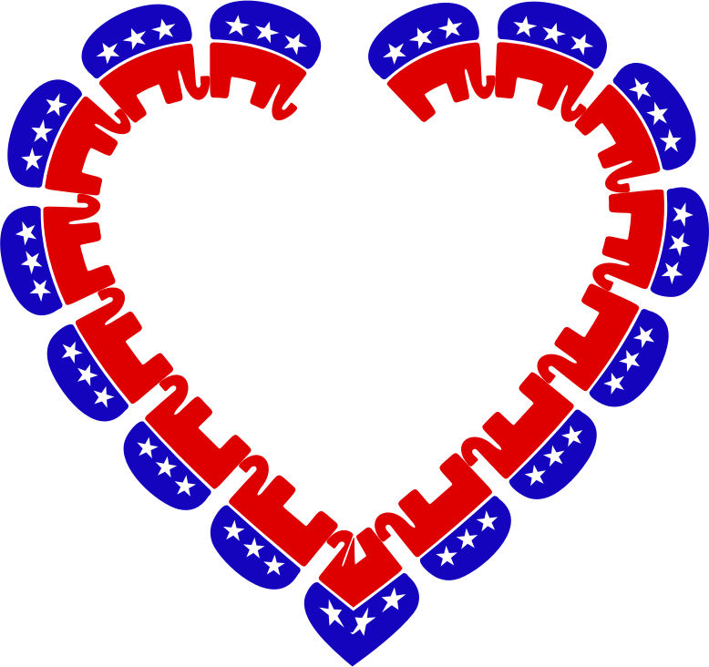 Republican Heart - Clip Art (778x732), Png Download