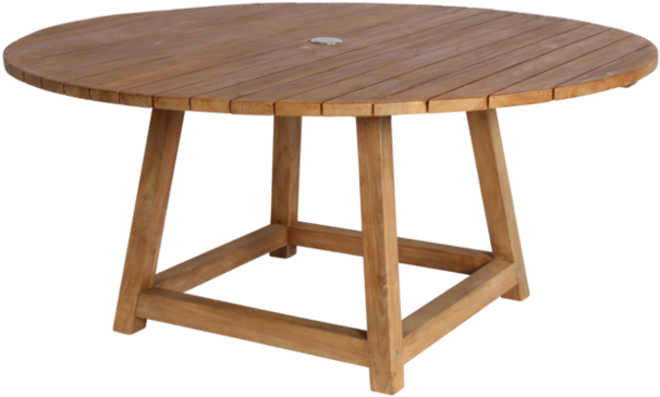Nassau 63" Dining Round Table In Teak (1000x667), Png Download