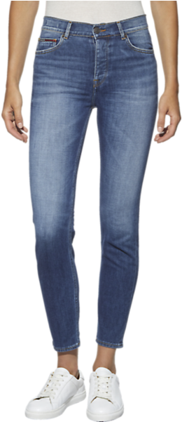 Tommy Jeans Izzy High Rise Straight Leg Jean - Trousers (600x600), Png Download