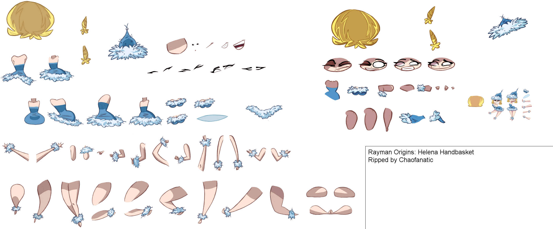 Click For Full Sized Image Helena Handbasket - Rayman Origins Helena Handbasket (2359x1013), Png Download