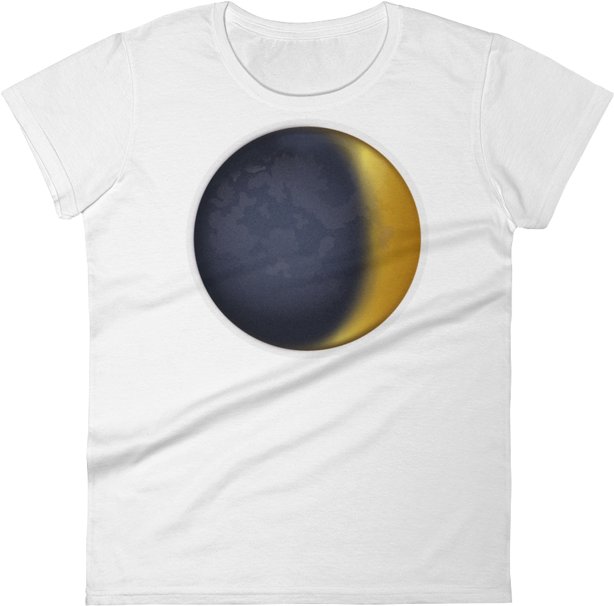 Womens Emoji Shirt Waxing Crescent Moon Just Emoji - Earth (1000x1000), Png Download