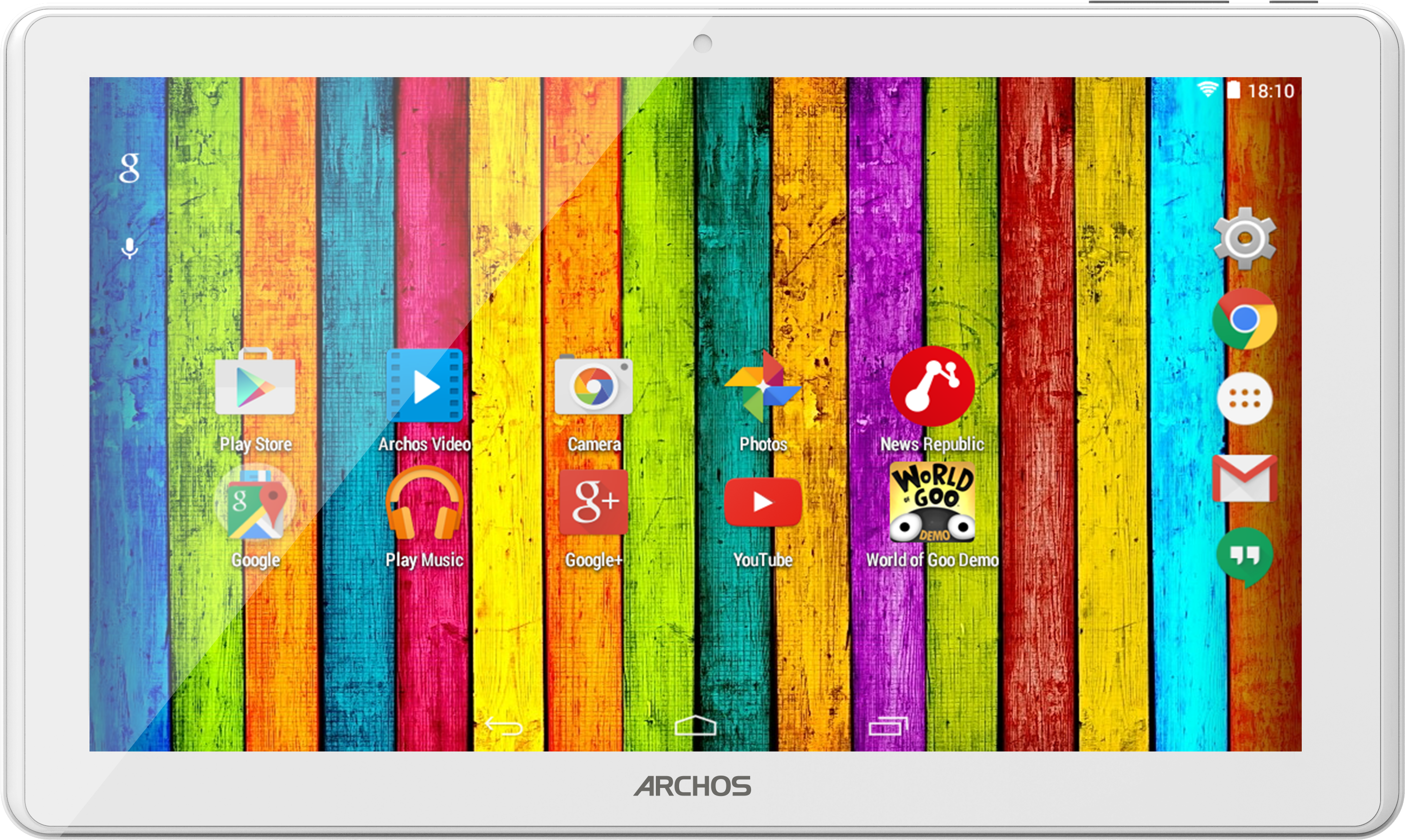 Created With Raphaël - Archos Neon 101d Tablet 10.1 - White (4937x2643), Png Download
