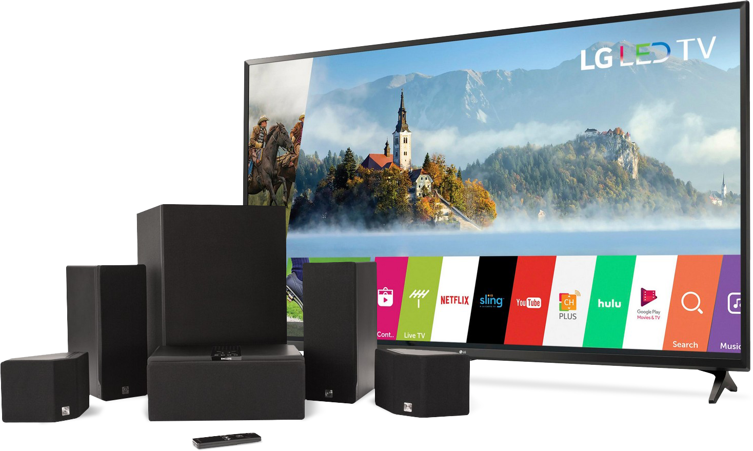 65” Lg Tv & Enclave Surround System - Lg 55uj630v - 55" Led Smart Tv - 4k Ultrahd (1468x879), Png Download