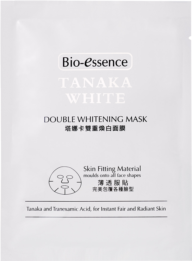 Tanaka White Double Whitening Mask Big - Bio-essence Double Whitening Mask 1pc (958x958), Png Download