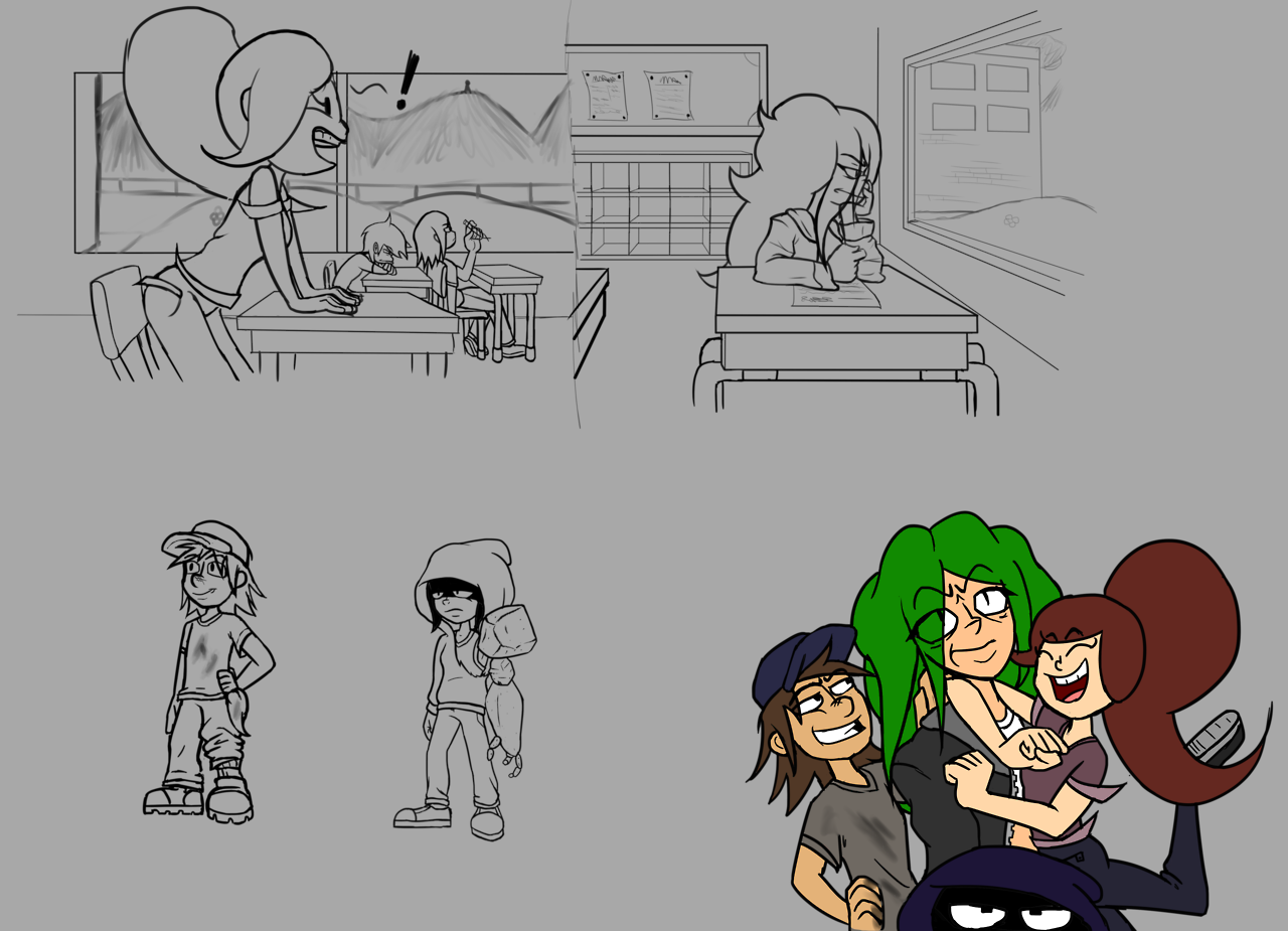 Warm Up The Culdesac Kids Is A Work In Progress Cartoon - Cartoon (1280x925), Png Download