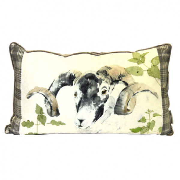 Watercolour Ram Cushion - Kilburn & Scott Ram Watercolour Cushion In Size (600x600), Png Download