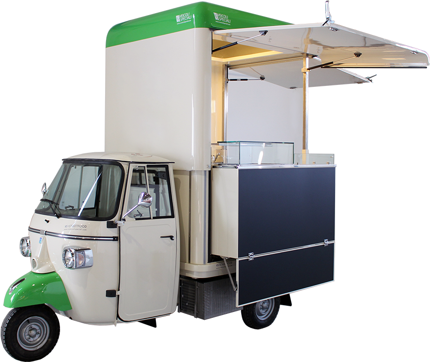 Food Truck Piaggio Second Hand Vehicle For Street Vending - Food Truck (1000x800), Png Download