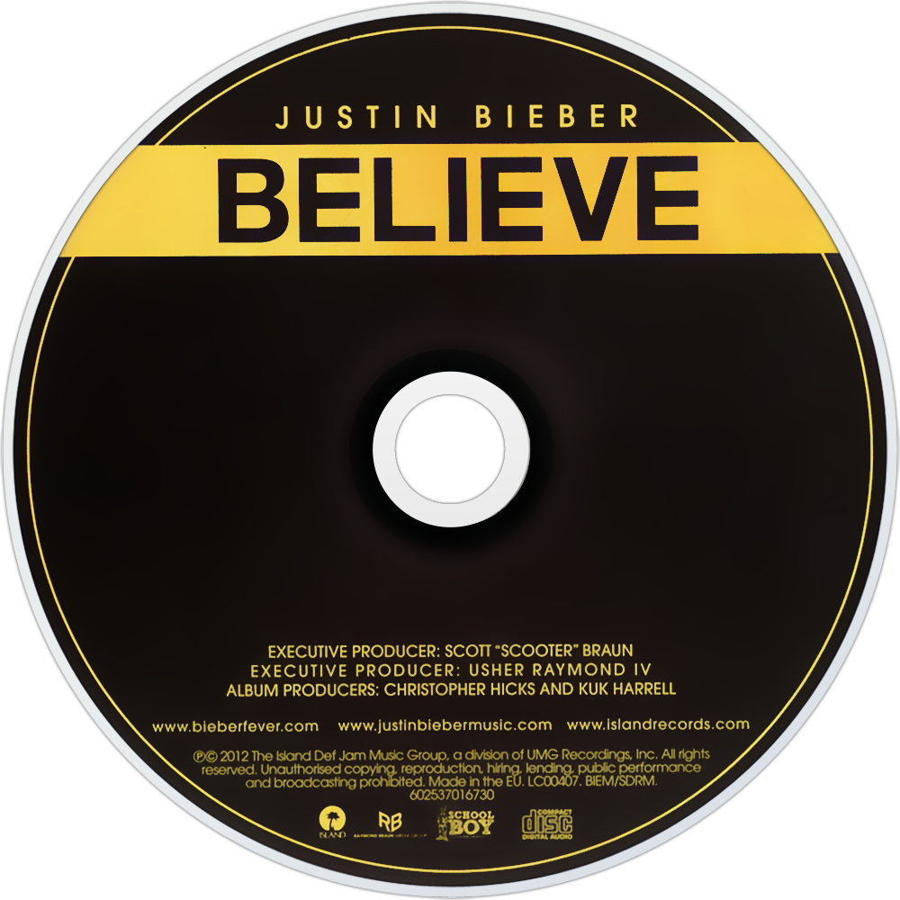 Justin Bieber Believe Cd Disc Image - Pendragon - Believe/11 (cd) (1000x1000), Png Download