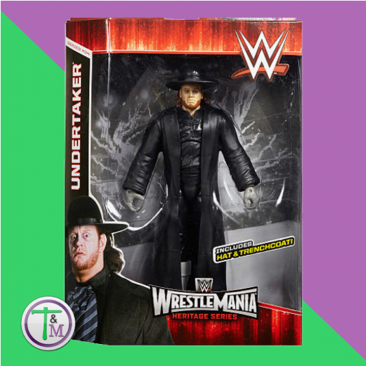 Undertaker Action Figure Hat & Trenchcoat Wwe Wrestling (533x800), Png Download
