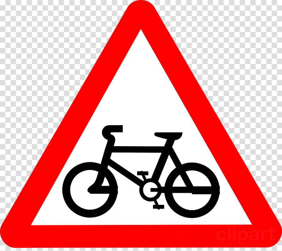 Road Sign With Bike (900x800), Png Download