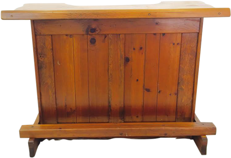 Rustic Heart Pine Bar On Chairish - End Table (768x786), Png Download