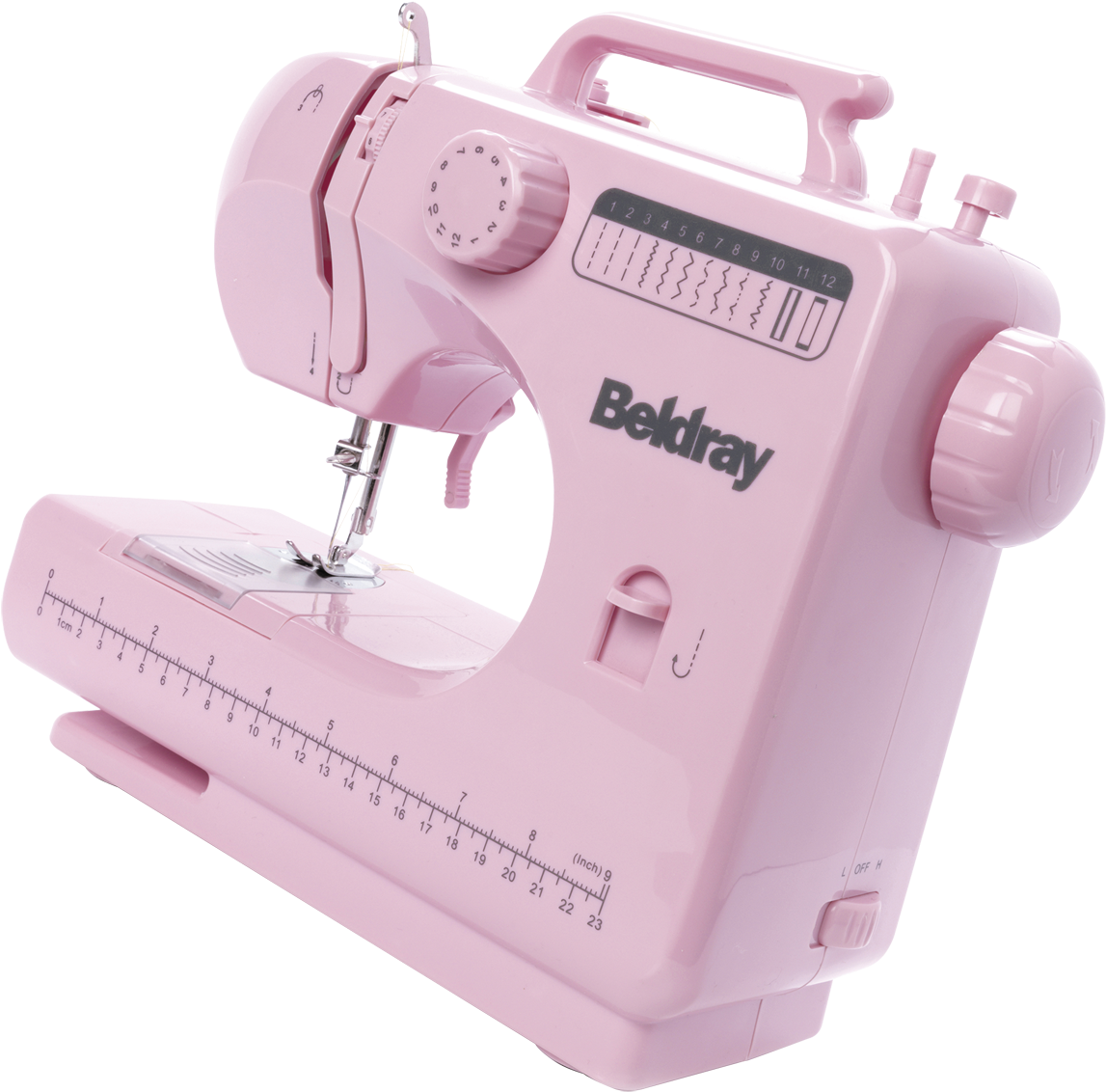 Beldray 12 Stitch Sewing Bundle Pink - Beldray Sewing Machine Pink (1180x1297), Png Download