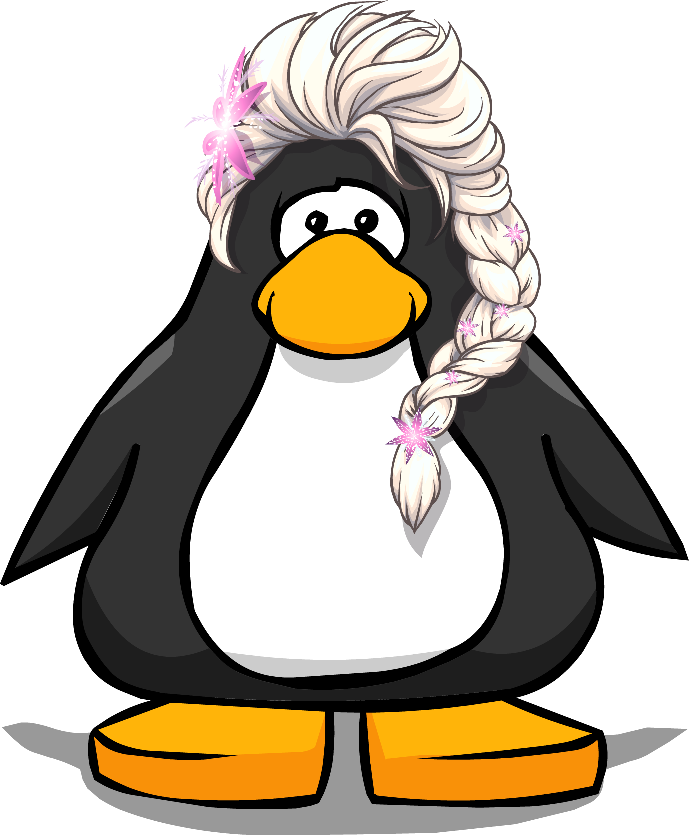 The Frozen Flowers On A Player Card - Club Penguin Blonde Hair (1379x1672), Png Download